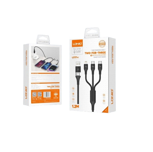 LDNIO 100W 2 In 3 Fast Cable LC97UC