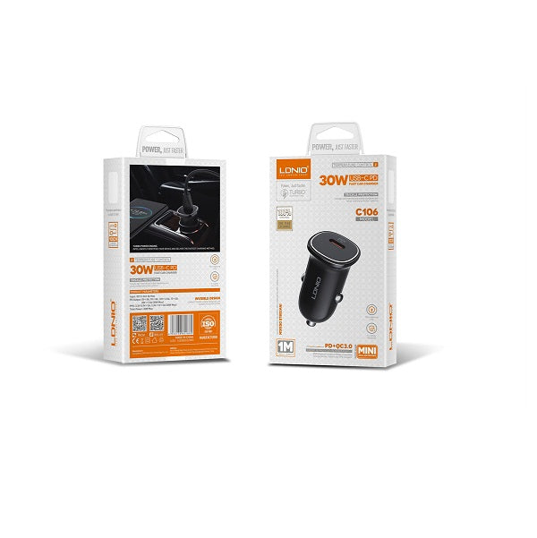 LDNIO C106 30W PD Super Fast Car Charger