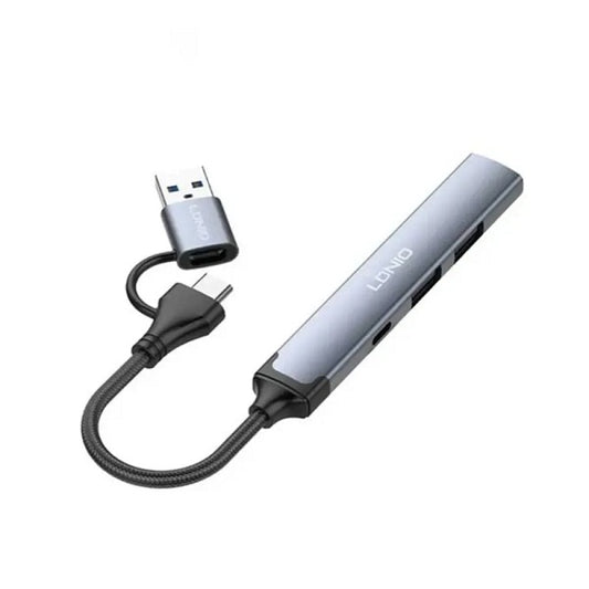 Ldnio DS-64C 4-in-1 USB/Type-C Hub Adapter