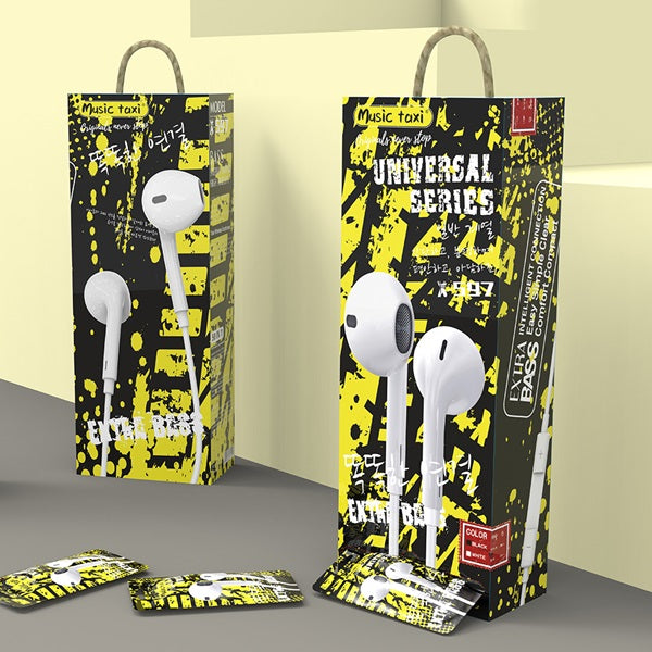 Music Taxi X597 Mobile Earphones Headphone Earplug