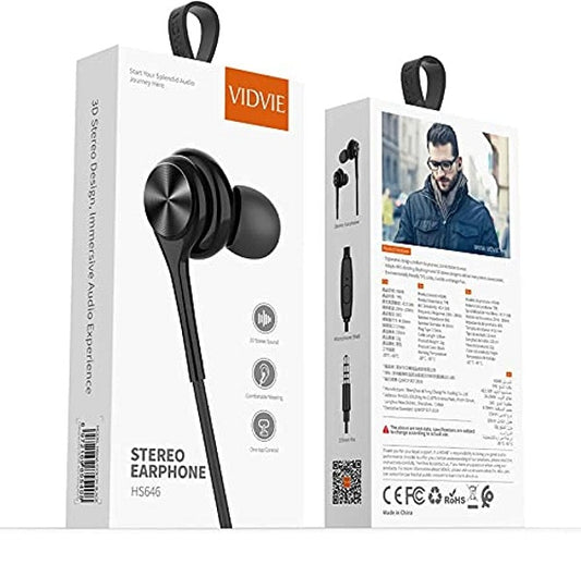 Vidvi HS 646 In-Ear Headset with Microphone