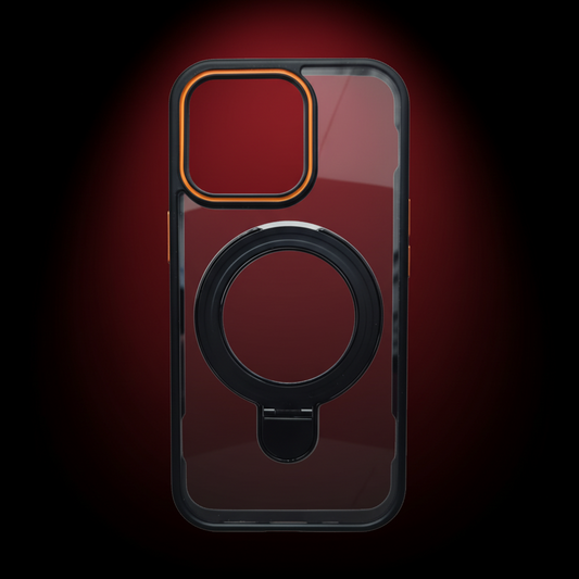 Phone case with a ring holder on a white background