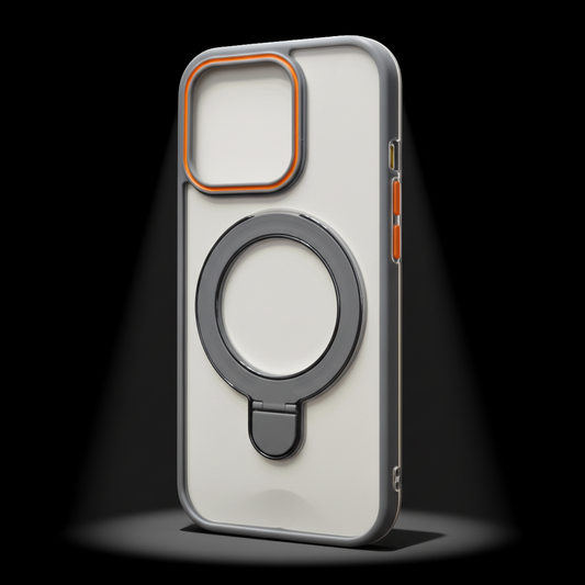 Phone case with a ring holder on a white background