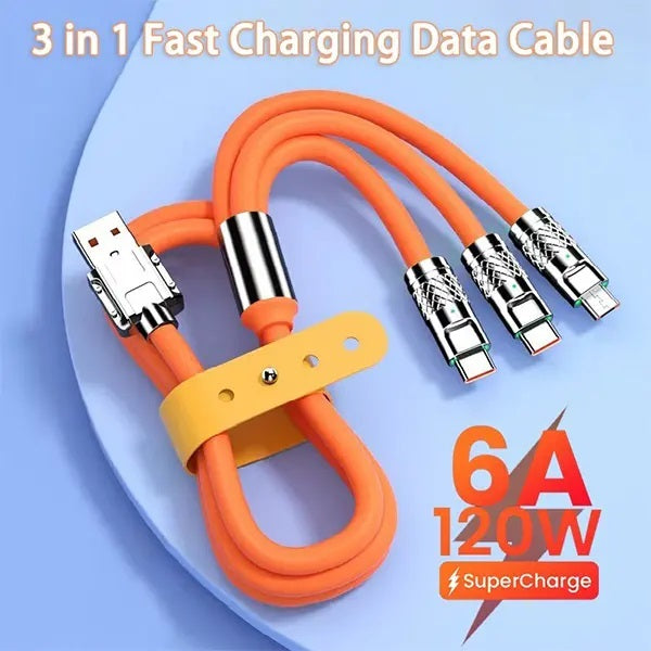 3 In 1 Universal 120W Fast Charging Cable
