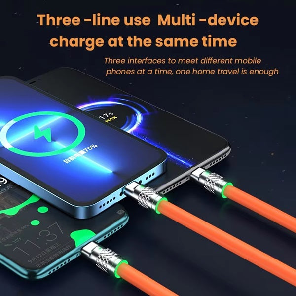3 In 1 Universal 120W Fast Charging Cable