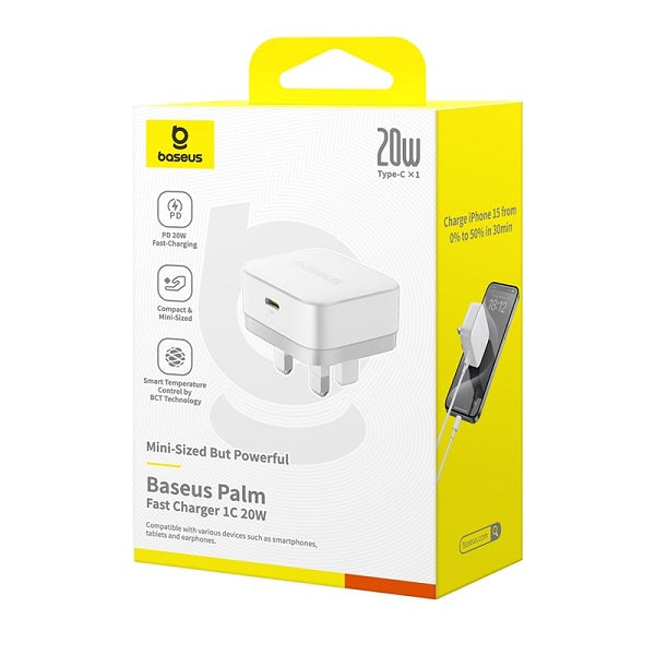 Baseus 20W Palm Fast Charger Type C UK Pin