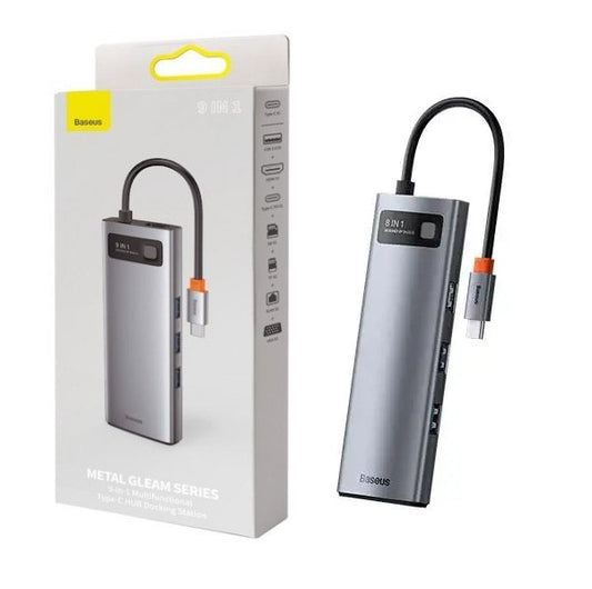 Baseus Metal Gleam Series 8-in-1 Multifunctional Type-C Hub