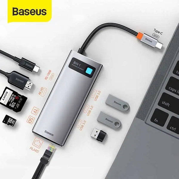 Baseus Metal Gleam Series 8-in-1 Multifunctional Type-C Hub