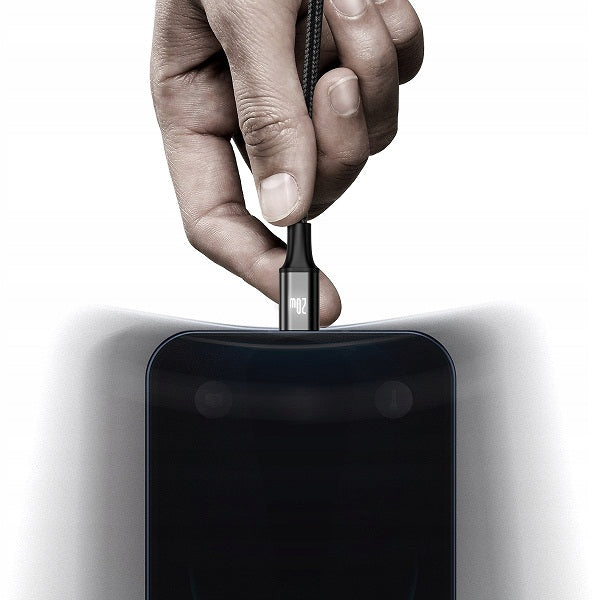 Baseus Rapid Series 3-in-1 Fast Charging Data Cable Type-C to C+L+C PD 20W -1.5 Meter