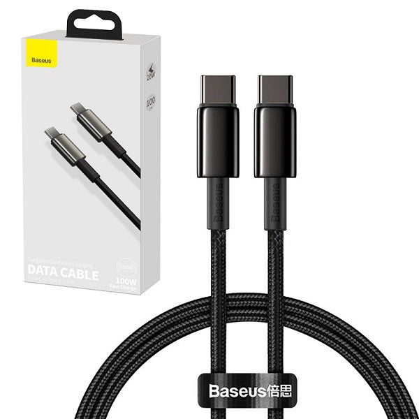 Baseus Tungsten Gold 1M Fast Charging Data Cable Type-C to Type-C 100W