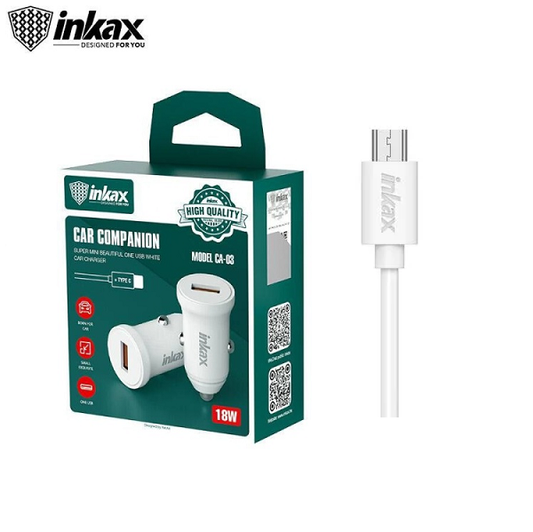 Inkax CA-03 18W Fast Charging Car Charger - Type C