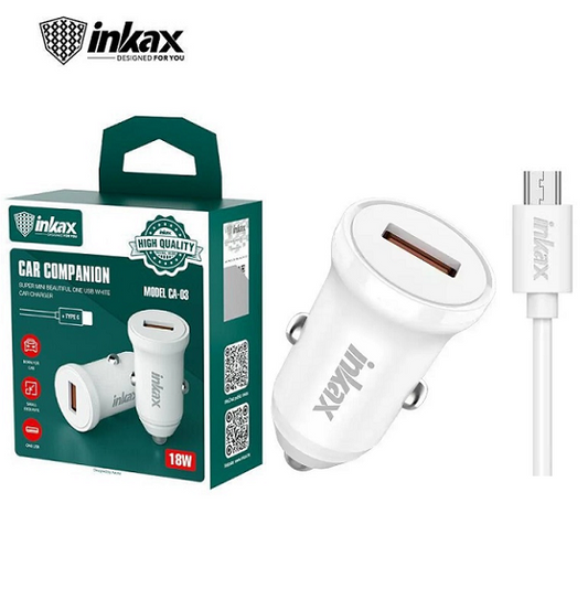 Inkax CA-03 18W Fast Charging Car Charger - Type C