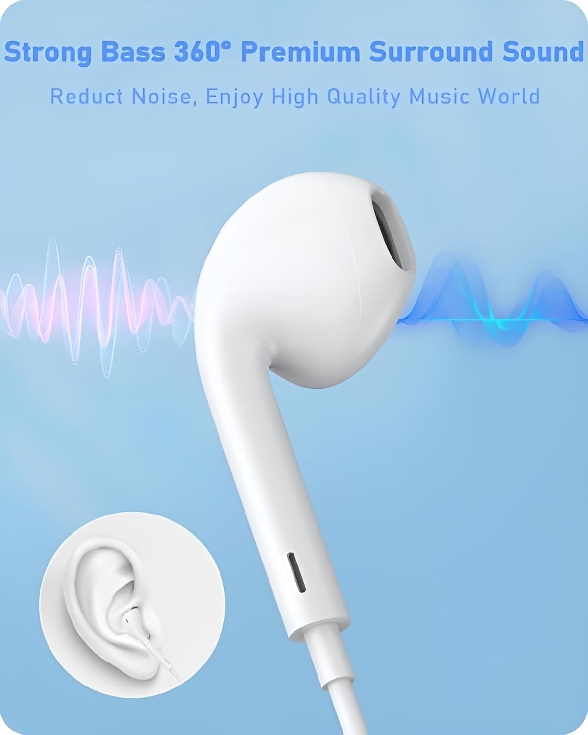 Iphone 15 USB C Earpods Headphones Type-C Handsfree earphone wired (Only for iPhone 15 Series)