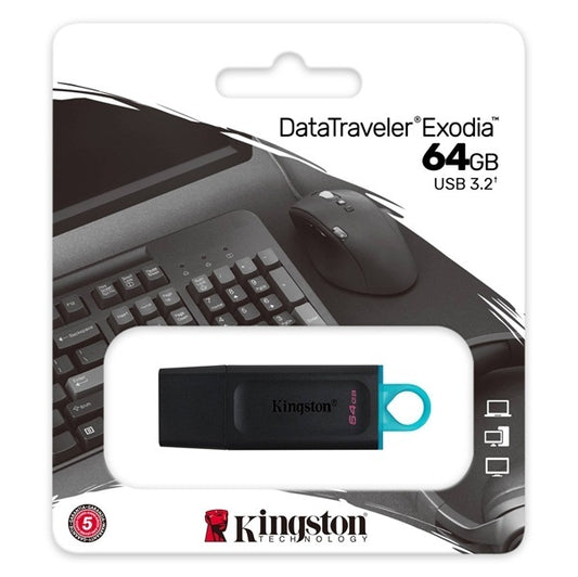 Kingston DataTraveler Exodia 64GB USB 3.2 Flash Drive Pen Drive