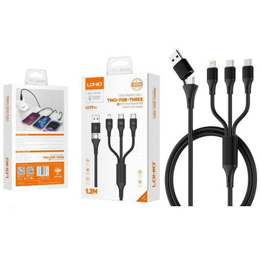 LDNIO 100W 2 In 3 Fast Cable LC97UC