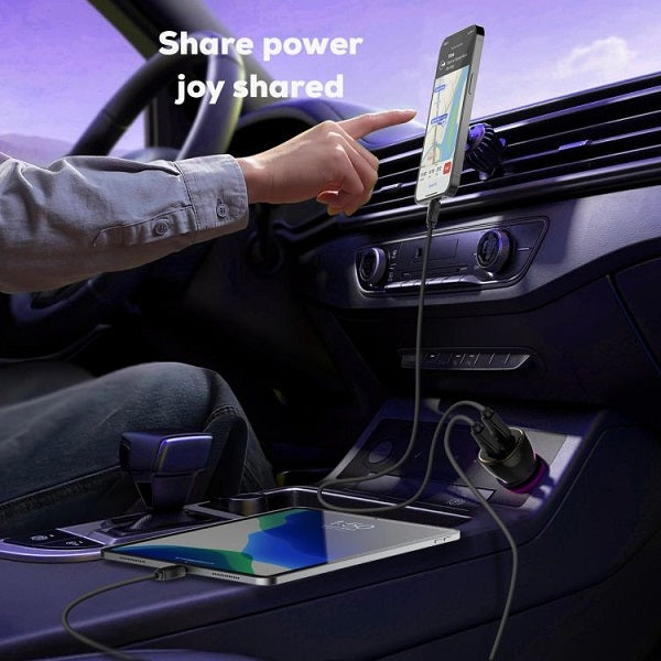 LDNIO C104 60W Dual Super Fast Car Charger