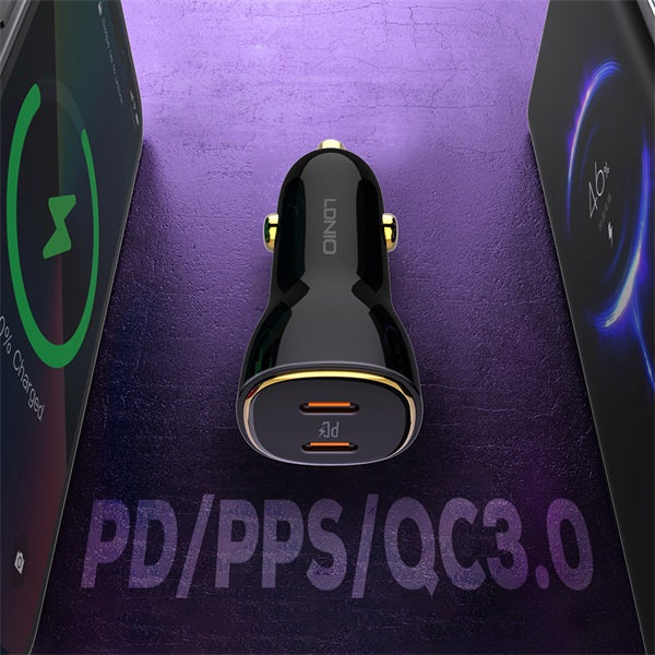 LDNIO C104 60W Dual Super Fast Car Charger