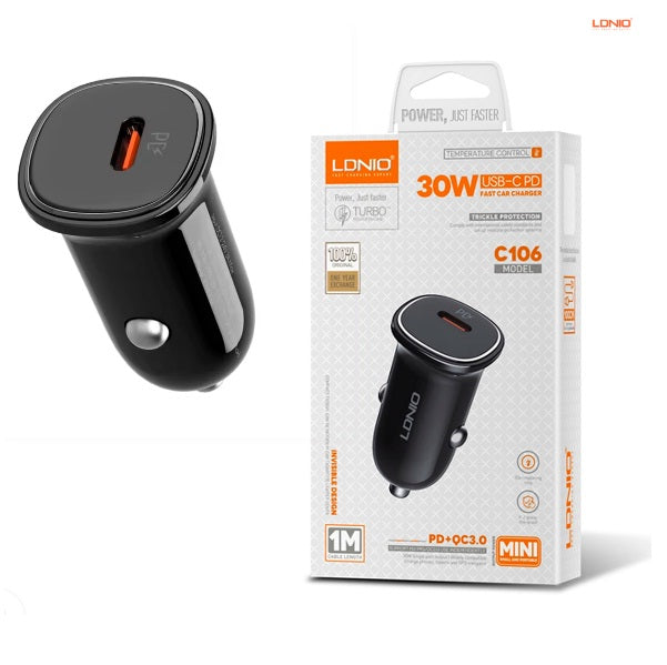 LDNIO C106 30W PD Super Fast Car Charger