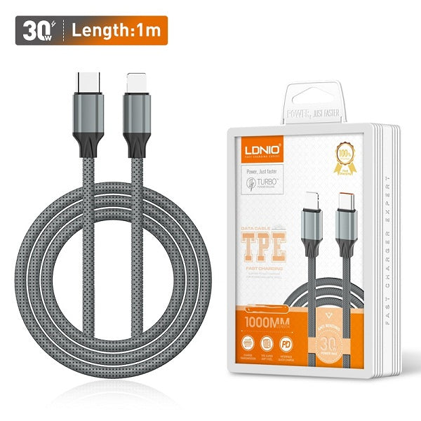 LDNIO LC441i 30W C to Lightning Cable - 1M