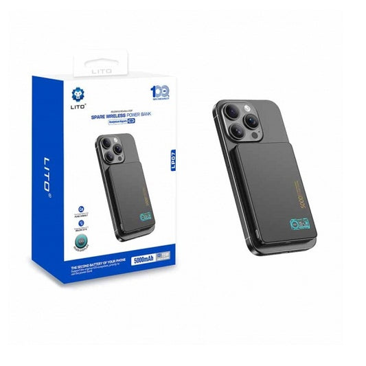 LITO LP07 15W Ultra Thin 3in1 Magnetic Power Bank