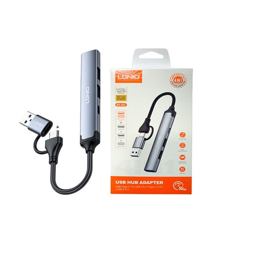 Ldnio DS-64C 4-in-1 USB/Type-C Hub Adapter