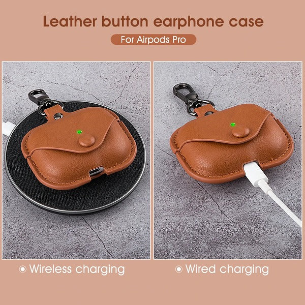 Leather Airpods Pro 2 Case Earbuds Cover