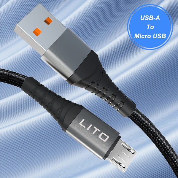 Lito LD08V Braided Wire Type C to Micro Fast Charging Cable