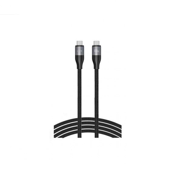 Lito LD23CC 100W Super Charging Type C to Type C Braided Cable LED - 100cm