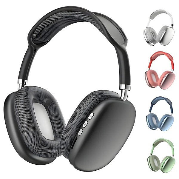 P9 Pro Max Wireless Headphone Bluetooth 5.0 Stereo Sound with Mic Foldable Over-Ear Headset for Music Gaming and Calls