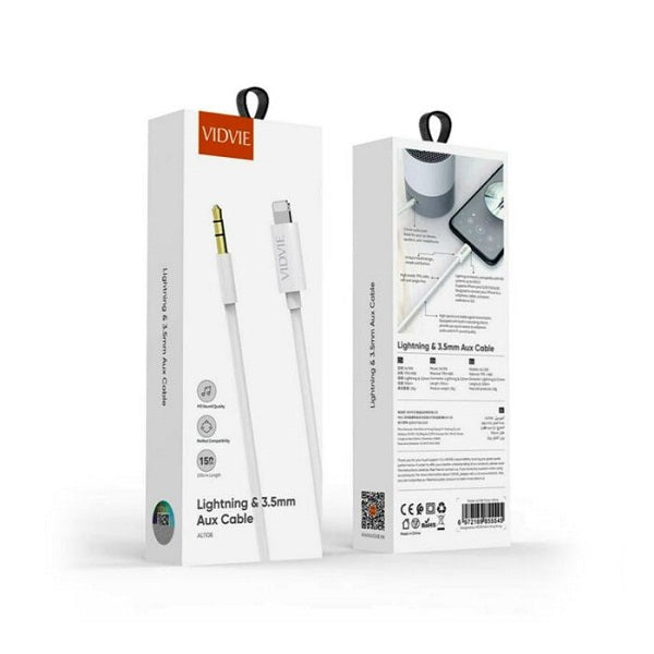 VIDVIE AL – 1113 T – C LIGHTNING TO AUX CABLE