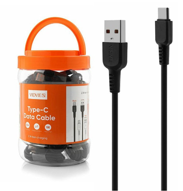 VIDVIE DC09t Cable USB Type-C 2.1A Fast Charging USB Data Cable 100cm