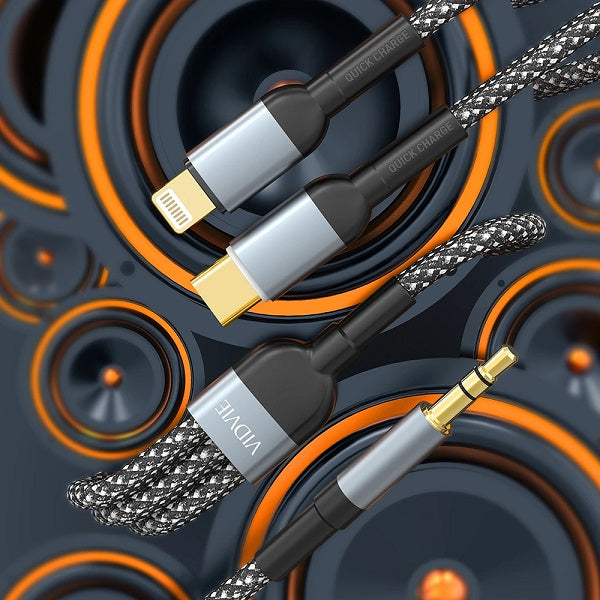 Vidvie 2 IN 1 Braided Wire Aux Cable AL1113