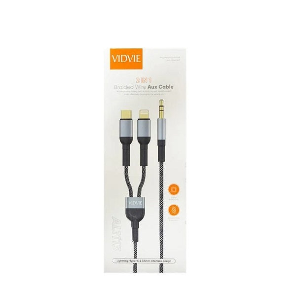 Vidvie 2 IN 1 Braided Wire Aux Cable AL1113