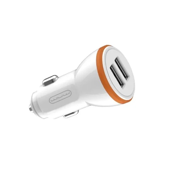 WUW-T71 2.4A 2 USB Car Charger Set (Type C)