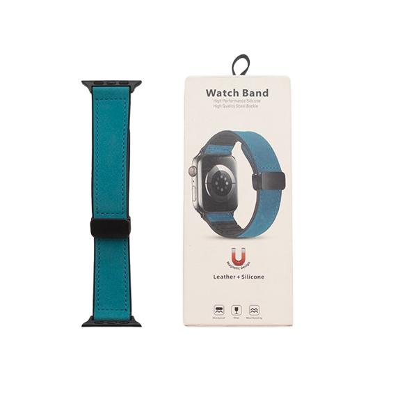 Watch Band Leather + Silicon Magnetic Clasp Smart Watch Band Strap (42mm | 44mm | 45mm | 49mm )