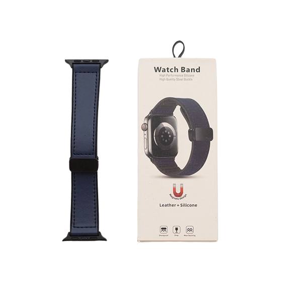Watch Band Leather + Silicon Magnetic Clasp Smart Watch Band Strap (42mm | 44mm | 45mm | 49mm )