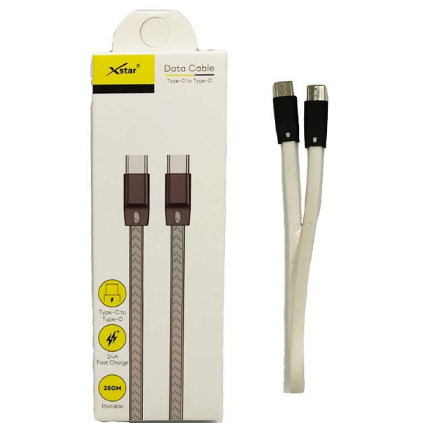 Xstar  MJ-03 Fast Charging Data Cable 25cm - Type C to Type C