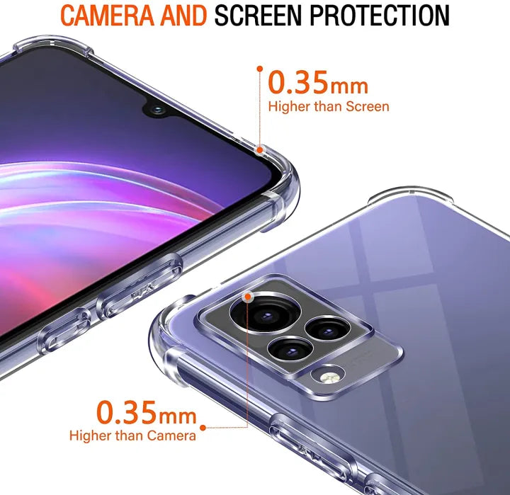 Transparent Anti Burst Phone Case for Vivo V21E 4G / Y73
